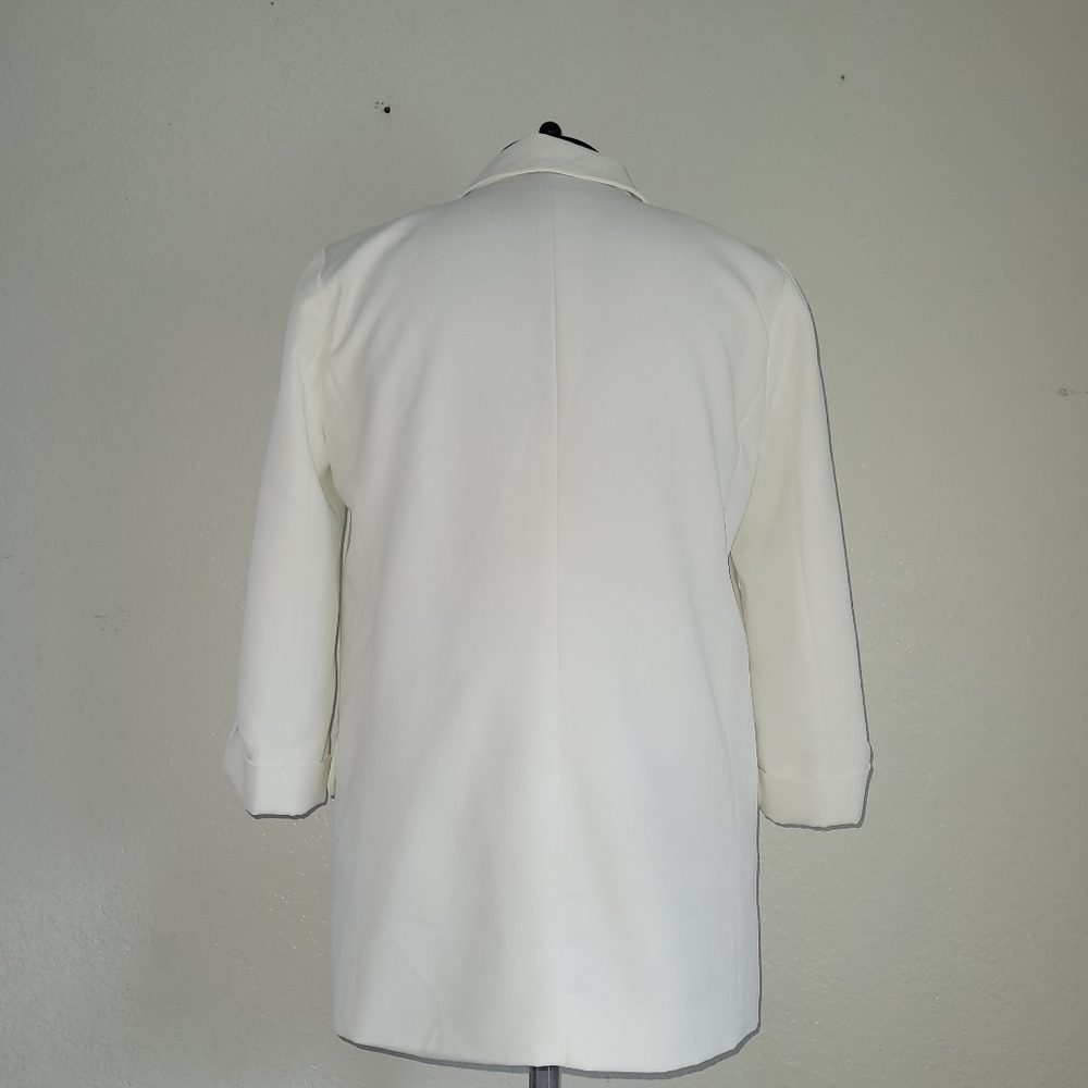 Entro Solid White Spring Women's Size Small 3/4 S… - image 6